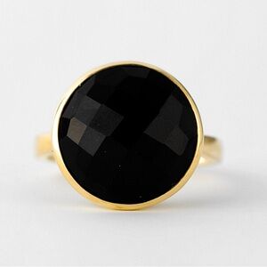 kate spade Connect Four Jet Black Facet Ring